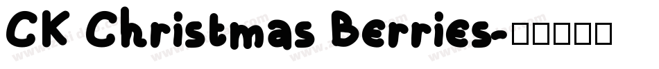 CK Christmas Berries字体转换